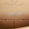 CHANEL SMALL CLASSIC DOUBLE FLAP BEIGE LAMBSKIN SILVER HARDWARE (23*13*6cm)