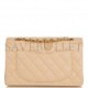 CHANEL SMALL CLASSIC DOUBLE FLAP BAG BEIGE CAVIAR GOLD HARDWARE (23*13*6cm)