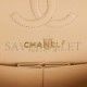 CHANEL SMALL CLASSIC DOUBLE FLAP BAG BEIGE CAVIAR GOLD HARDWARE (23*13*6cm)