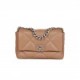 CHANEL MEDIUM 19 FLAP BAG BEIGE CALFSKIN MIXED HARDWARE (25*16*9cm)