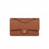 CHANEL MEDIUM CLASSIC DOUBLE FLAP BAG CARAMEL LAMBSKIN LIGHT GOLD HARDWARE (25*15*7cm)