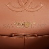 CHANEL MEDIUM CLASSIC DOUBLE FLAP BAG CARAMEL LAMBSKIN LIGHT GOLD HARDWARE (25*15*7cm)