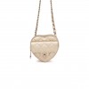 CHANEL CC IN LOVE HEART BELT BAG GOLD LAMBSKIN LIGHT GOLD HARDWARE (11*10*4cm)