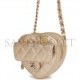 CHANEL CC IN LOVE HEART BELT BAG GOLD LAMBSKIN LIGHT GOLD HARDWARE (11*10*4cm)