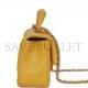 CHANEL MINI RECTANGULAR FLAP WITH TOP HANDLE YELLOW LAMBSKIN LIGHT GOLD HARDWARE (22*15*8cm)