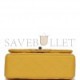 CHANEL MINI RECTANGULAR FLAP WITH TOP HANDLE YELLOW LAMBSKIN LIGHT GOLD HARDWARE (22*15*8cm)