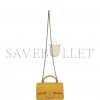 CHANEL MINI RECTANGULAR FLAP WITH TOP HANDLE YELLOW LAMBSKIN LIGHT GOLD HARDWARE (22*15*8cm)