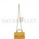 CHANEL MINI RECTANGULAR FLAP WITH TOP HANDLE YELLOW LAMBSKIN LIGHT GOLD HARDWARE (22*15*8cm)