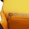 CHANEL MINI RECTANGULAR FLAP WITH TOP HANDLE YELLOW LAMBSKIN LIGHT GOLD HARDWARE (22*15*8cm)