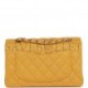 CHANEL SMALL CLASSIC DOUBLE FLAP YELLOW CAVIAR LIGHT GOLD HARDWARE (23*13*6cm)