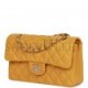 CHANEL SMALL CLASSIC DOUBLE FLAP YELLOW CAVIAR LIGHT GOLD HARDWARE (23*13*6cm)