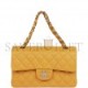 CHANEL SMALL CLASSIC DOUBLE FLAP YELLOW CAVIAR LIGHT GOLD HARDWARE (23*13*6cm)