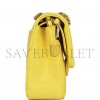 CHANEL MEDIUM CLASSIC DOUBLE FLAP BAG YELLOW CAVIAR LIGHT GOLD HARDWARE (25*15*7cm)