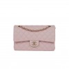 CHANEL MEDIUM CLASSIC DOUBLE FLAP BAG LIGHT PINK CAVIAR LIGHT GOLD HARDWARE (25.5*15.2*7cm)