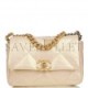 CHANEL MEDIUM 19 FLAP BAG ROSE IRIDESCENT CALFSKIN MIXED HARDWARE (25*16*9cm)