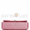 CHANEL MEDIUM CLASSIC DOUBLE FLAP BAG ROSE IRIDESCENT CAVIAR LIGHT GOLD HARDWARE (25*15*7cm)