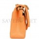 CHANEL MEDIUM CLASSIC DOUBLE FLAP BAG NEON ORANGE LAMBSKIN SILVER HARDWARE (25*15*7cm)