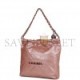 CHANEL SMALL 22 BAG COPPER CALFSKIN ROSE GOLD HARDWARE (30*28*8cm)