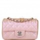 CHANEL MINI RECTANGULAR FLAP BAG PINK IRIDESCENT LAMBSKIN SILVER HARDWARE (20*13*6cm)