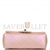 CHANEL MINI RECTANGULAR FLAP BAG PINK IRIDESCENT LAMBSKIN SILVER HARDWARE (20*13*6cm)