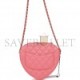 CHANEL CC IN LOVE LARGE HEART BAG PINK LAMBSKIN LIGHT GOLD HARDWARE (20*18*6cm)