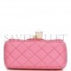 CHANEL PEARL CRUSH MINI SQUARE FLAP BAG PINK LAMBSKIN ANTIQUE GOLD HARDWARE (17*14*8cm)