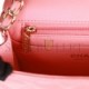 CHANEL MINI SQUARE FLAP BAG PINK LAMBSKIN LIGHT GOLD HARDWARE (17*13*8cm)