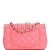 CHANEL MINI RECTANGULAR FLAP BAG PINK LAMBSKIN LIGHT GOLD HARDWARE (20*13*6cm)