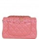 CHANEL MINI RECTANGULAR FLAP BAG PINK IRIDESCENT LAMBSKIN LIGHT GOLD HARDWARE (20*13*6cm)