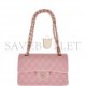 CHANEL SMALL CLASSIC DOUBLE FLAP PINK CAVIAR LIGHT GOLD HARDWARE (23*13*6cm)