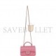 CHANEL MINI RECTANGULAR FLAP WITH TOP HANDLE DARK PINK LAMBSKIN LIGHT GOLD HARDWARE (22*15*8cm)