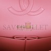 CHANEL MEDIUM CLASSIC DOUBLE FLAP BAG DARK PINK CAVIAR LIGHT GOLD HARDWARE (25*15*7cm)