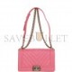 CHANEL MEDIUM BOY BAG PINK CHEVRON CAVIAR LIGHT GOLD HARDWARE (25*15*9cm)