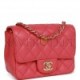 CHANEL MINI SQUARE FLAP BAG PINK CAVIAR GOLD HARDWARE (17*13*8cm)