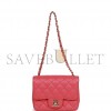 CHANEL MINI SQUARE FLAP BAG PINK CAVIAR GOLD HARDWARE (17*13*8cm)