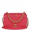 CHANEL FASHION THERAPY FLAP BAG HOT PINK CAVIAR GOLD HARDWARE (23*15*10cm)