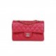 CHANEL SMALL CLASSIC DOUBLE FLAP FUCHSIA CAVIAR LIGHT GOLD HARDWARE (23*13*6cm)