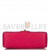 CHANEL MINI RECTANGULAR FLAP WITH TOP HANDLE DARK PINK LAMBSKIN LIGHT GOLD HARDWARE (22*15*8cm)