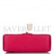 CHANEL MINI RECTANGULAR FLAP WITH TOP HANDLE DARK PINK LAMBSKIN LIGHT GOLD HARDWARE (22*15*8cm)