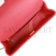 CHANEL MINI RECTANGULAR FLAP BAG WITH TOP HANDLE RED LAMBSKIN LIGHT GOLD HARDWARE (22*15*8cm)