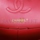 CHANEL SMALL CLASSIC DOUBLE FLAP DARK PINK CAVIAR LIGHT GOLD HARDWARE (23*13*6cm)