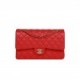 CHANEL MEDIUM CLASSIC DOUBLE FLAP BAG RED CAVIAR LIGHT GOLD HARDWARE (25.5*15.5*6.5cm)