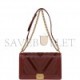 CHANEL NEW MEDIUM BOY BAG BURGUNDY CHEVRON ANTIQUE GOLD HARDWARE (28*18*9cm)