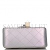 CHANEL MINI SQUARE FLAP BAG LAVENDER IRIDESCENT LAMBSKIN SILVER HARDWARE (17*13*8cm)