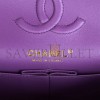 CHANEL SMALL CLASSIC DOUBLE FLAP PURPLE CAVIAR LIGHT GOLD HARDWARE (23*13*6cm)