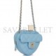 CHANEL CC IN LOVE HEART CLUTCH WITH CHAIN BLUE LAMBSKIN LIGHT GOLD HARDWARE (13*13*5cm)