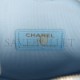 CHANEL CC IN LOVE HEART CLUTCH WITH CHAIN BLUE LAMBSKIN LIGHT GOLD HARDWARE (13*13*5cm)