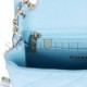 CHANEL MINI SQUARE FLAP BAG BLUE LAMBSKIN LIGHT GOLD HARDWARE (17*13*8cm)