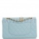 CHANEL MEDIUM CLASSIC DOUBLE FLAP BAG BLUE QUILTED CAVIAR LIGHT GOLD HARDWARE (25*15*7cm)