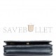 CHANEL WALLET ON CHAIN WOC DARK BLUE IRIDESCENT CALFSKIN ANTIQUE GOLD HARDWARE (19*12*4cm)